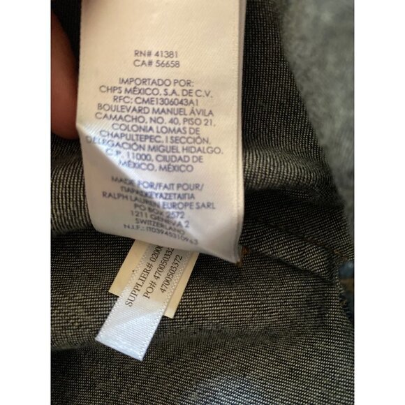 Chaps Denim Long Sleeve Collared Shirt Dress Size Large Chest Pockets - Picture 5 of 6